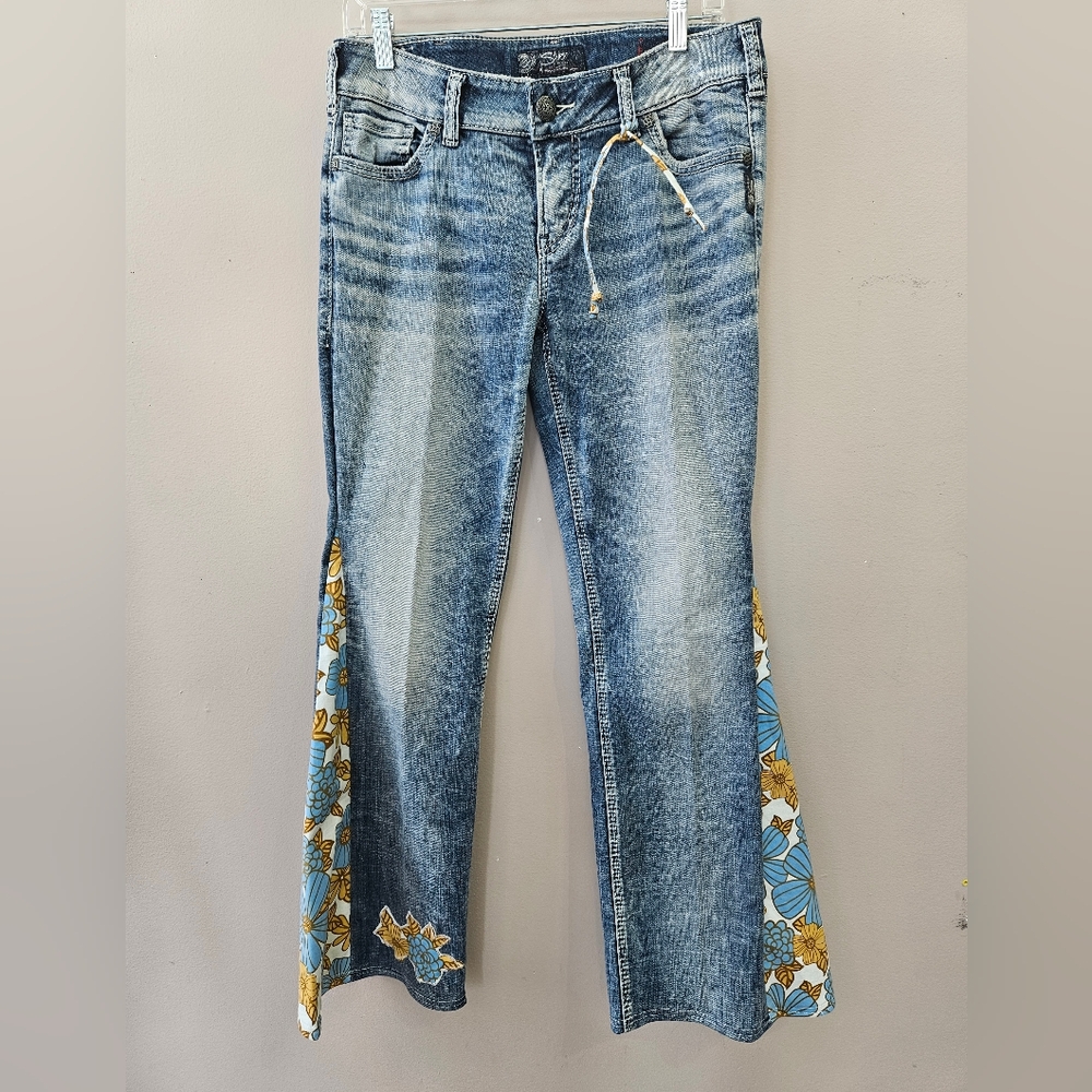 Floral Blue Jeans